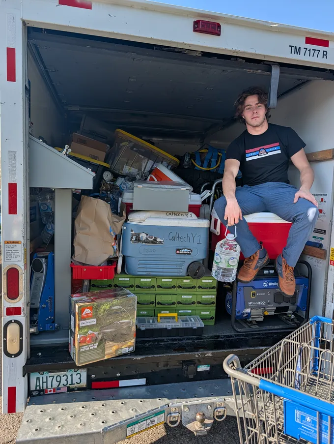 PARSEC members loading hardware for transport to a test campaign